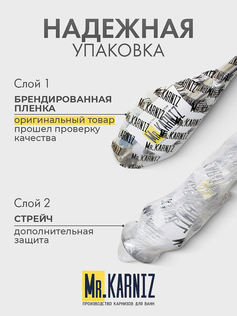 Карниз для душа Угловой Г образный 105х95 Усиленный 20 мм фото 8