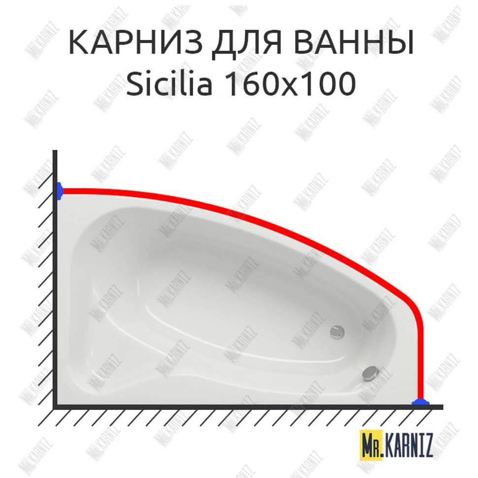 Карниз для ванны Cersanit Sicilia 160х100 Усиленный 20 мм MrKARNIZ Карниз для ванны Cersanit Sicilia 160х100 Усиленный 20 мм MrKARNIZ