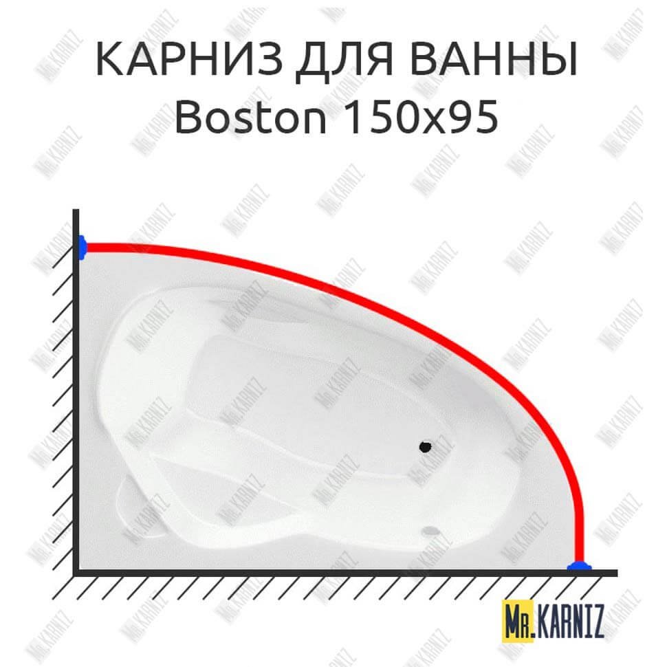 Карниз для ванны Koller Pool Boston 150х95 Усиленный 20 мм MrKARNIZ Карниз для ванны Koller Pool Boston 150х95 Усиленный 20 мм MrKARNIZ