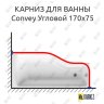 Карниз для ванны 1 MarKa Convey Угловой 170х75 Усиленный 20 мм MrKARNIZ фото 1