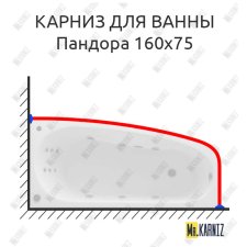 Карниз для ванны Aquatek Пандора 160х75 Усиленный 25 мм MrKARNIZ