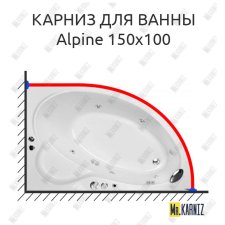 Карниз для ванны Royal Bath ALPINE 150 Усиленный 25 мм MrKARNIZ