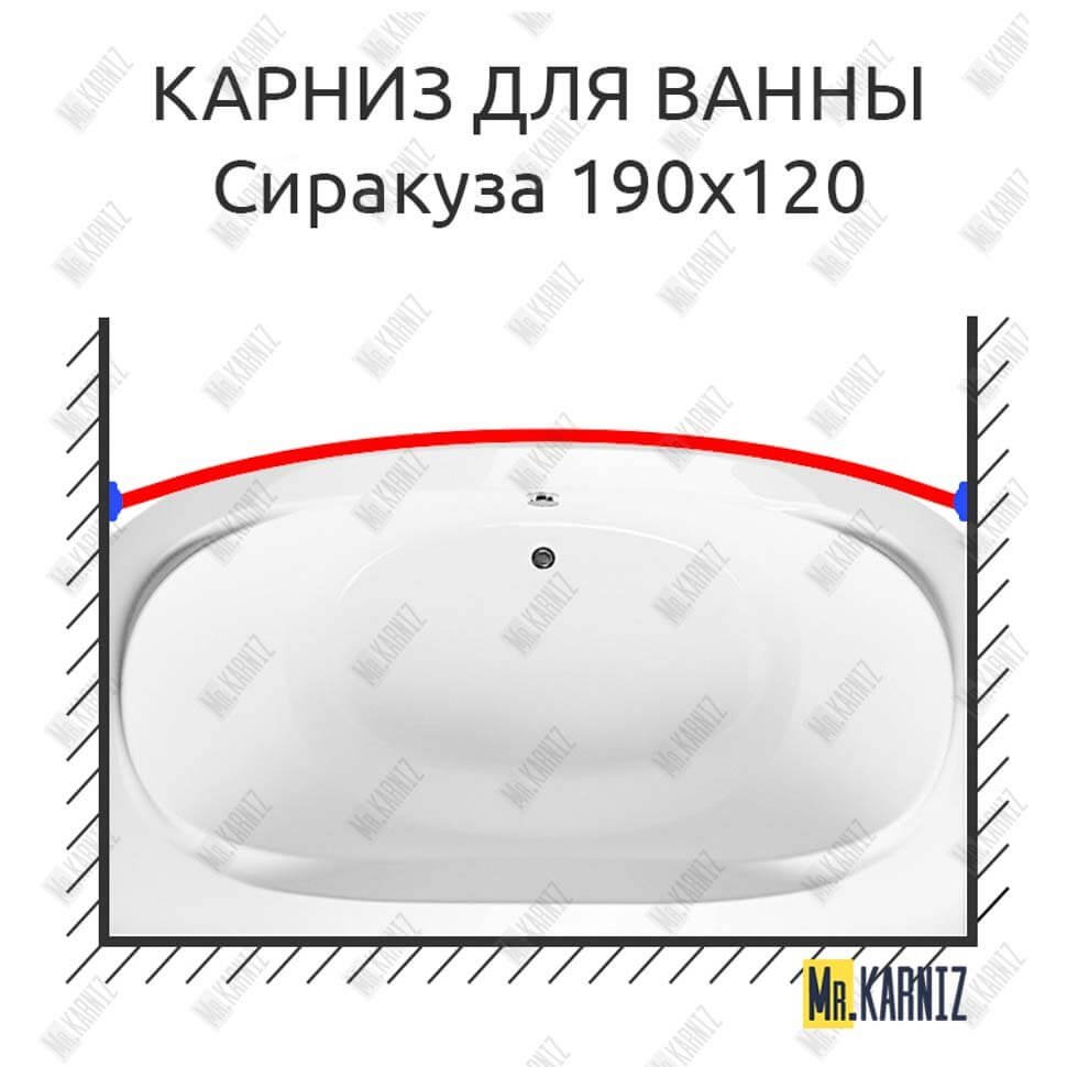 Карниз для ванны Aquavita Сиракуза Передний борт 190х120 Усиленный 20 мм MrKARNIZ