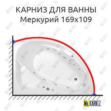 Карниз для ванны Osm Меркурий 169х109 Усиленный 20 мм MrKARNIZ