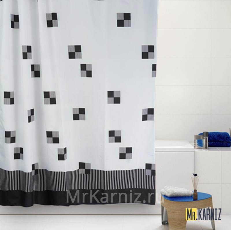Штора для ванной Cafe noir черная