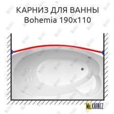 Карниз для ванны GNT BOHEMIA Передний борт 190х110 Усиленный 20 мм MrKARNIZ