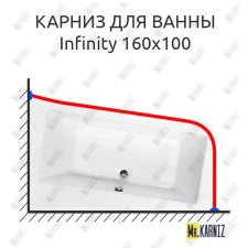 Карниз для ванны Besco Infinity 160х100 Усиленный 20 мм MrKARNIZ