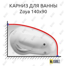 Карниз для ванны Relisan Zoya 140х90 Усиленный 20 мм MrKARNIZ